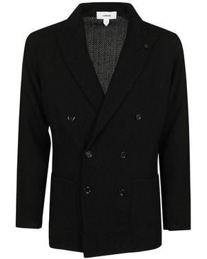 Lardini Double-Breasted Blazer - Black