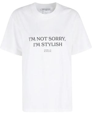 Isabelle Blanche Slogan-Print T-Shirt - White