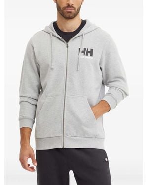 Helly Hansen Hh-Logo Zip Hoodie - Gray