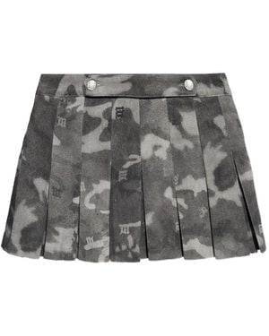 MISBHV Pleated Cotton Skirt - Grey