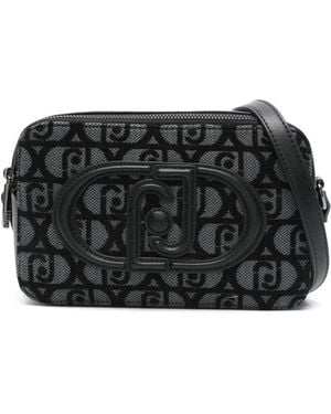 Liu Jo Monogram-Jacquard Cross Body Bag - Black