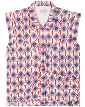 Favorite People Formaggio Buttoned Vest - Pink