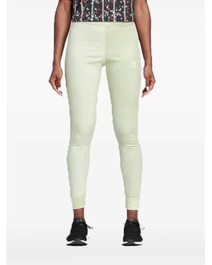 adidas Embroidered-Logo Leggings - Natural