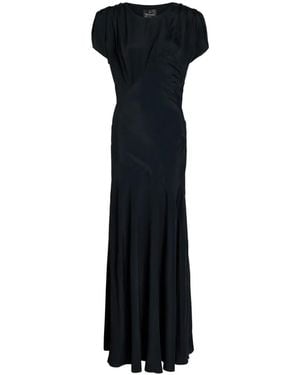Vivienne Westwood Robe Mi-Longue À Design Drapé - Noir