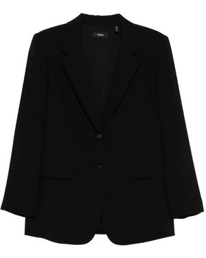 Theory Padded-Shoulder Blazer - Black