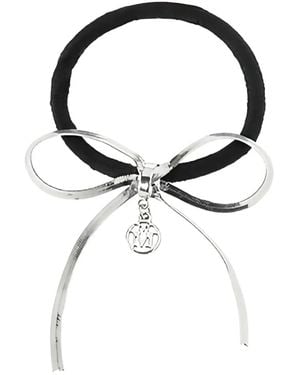 Maison Michel Mya Bow-Embellishment Hair Scrunchie - Black