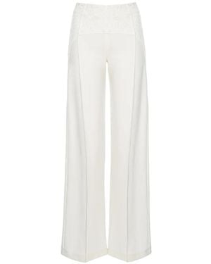 Hamza Karol Lace-Panel Pants - White