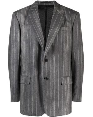 Versace Blazer a rayas diplomáticas - Gris