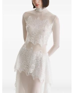 2310 STUDIO Lace-Trimmed Maxi Dress - White