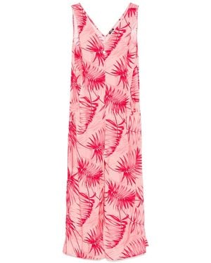 Liu Jo Palm-Print Jumpsuit - Pink