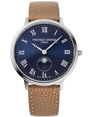 Frederique Constant Montre Classics Moonphase 39 Mm - Bleu