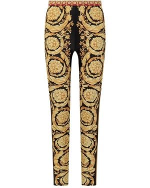 Versace Barocco Print Leggings - Black