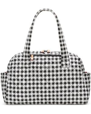 MZ Wallace Jimmy Deluxe Gingham Tote Bag - White