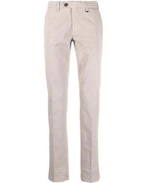 Canali センタープレス チノパンツ - グレー