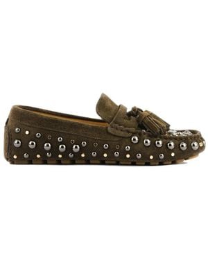 strategia shoes Embellished Tassel Loafers - Brown