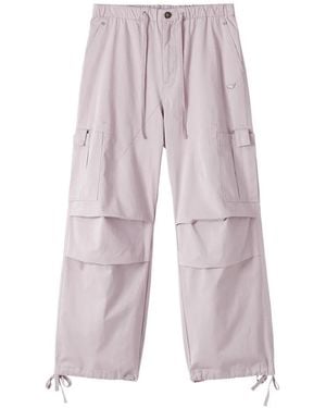 Mini Cream Pantaloni Cargo Con Coulisse - Rosa