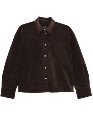 7 For All Mankind Corduroy Button-Up Shirt - Black