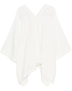 The Row V-Neck Asymmetric Top - White