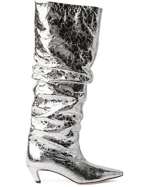 MSGM Botas Fruncidas - Blanco