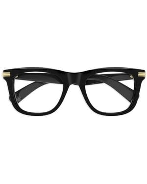 Cartier Brille Mit Eckigem Gestell - Schwarz