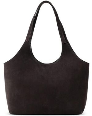 Aesther Ekme Logo-Print Shoulder Bag - Black