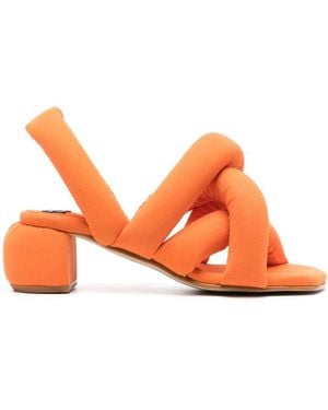 Henrik Vibskov Sausage 60Mm Crossover-Strap Sandals - Orange