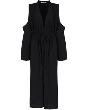 Olympiah Jussi Cold-Shoulder Midi Dress - Black