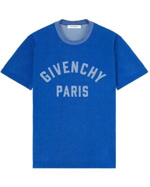 Givenchy Camiseta De Punto Con Motivo Paris En Jacquard - Azul