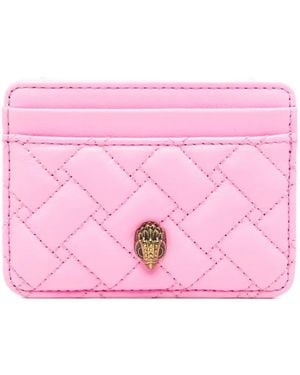 Kurt Geiger Kensington Eagle-Head Quilted Cardholder - Pink