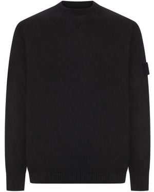 Stone Island Pullover Mit Kompass-Patch - Schwarz