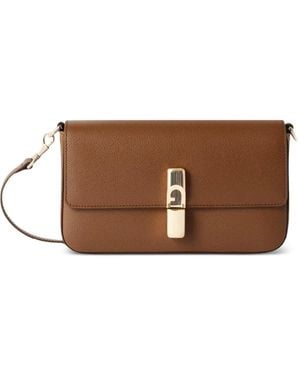 Furla Grainy-Leather Crossbody Bag - Brown