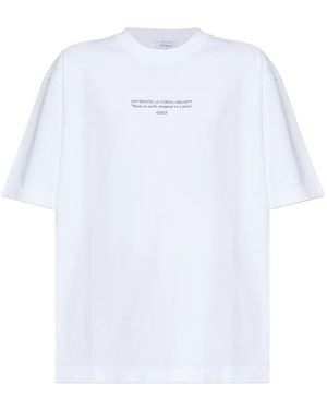 Off-White c/o Virgil Abloh Short-Sleeve Cotton T-Shirt - White