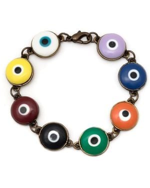 Amir Slama Evil Eye Colour-Block Bracelet - Blue