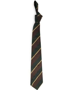 Polo Ralph Lauren Stripe-Pattern Silk Tie - White