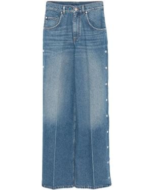 Stella McCartney Vaqueros con adornos y tachuelas a presión de Stella Mc Cartney - Azul