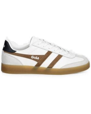 Gola Viper Suede-Panelled Logo-Print Trainers - White