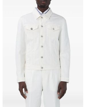 Brunello Cucinelli Button-Up Denim Jacket - White