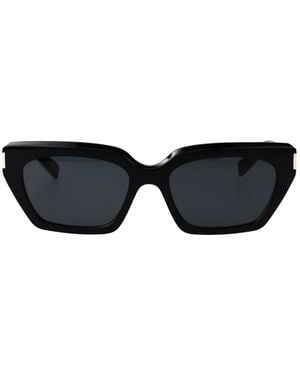 Saint Laurent Sl 826 Page Rectangle-Frame Sunglasses - Black