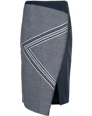 Voz Jupe Midi Asymétrique - Bleu