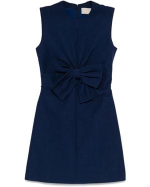 Elie Saab Bow Detail Dress - Blue