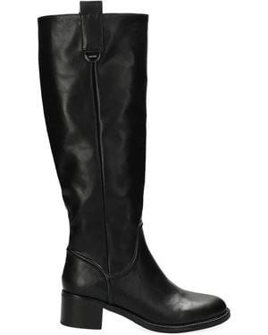 Mexx Botas Altas Con Tacón Cuadrado - Negro