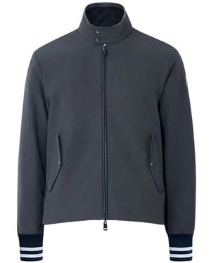 Moncler Striped Cuffs Zip Jacket - Blue