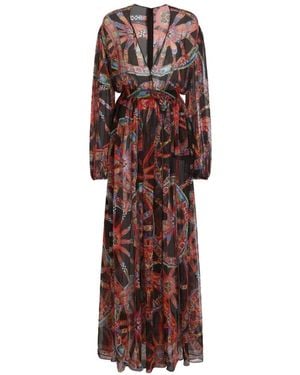 Dolce & Gabbana Carretto-Print Chiffon Long Dress - Brown