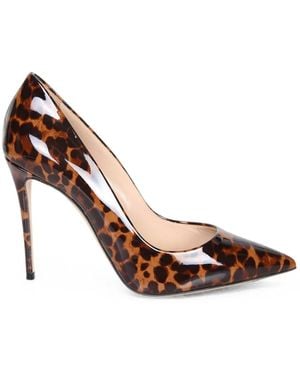 Casadei Leopard-Print Patent-Finish Pumps - Multicolor