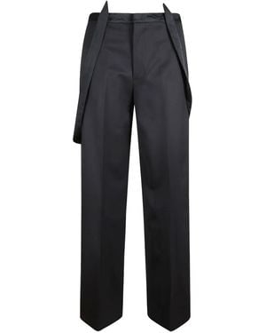 Dondup Suspenders-Detail Pants - Blue