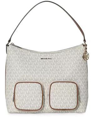 Michael Kors Large Merritt Logo-Print Tote Bag - White