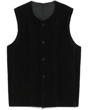 Homme Plissé Issey Miyake Tailored Pleats 1 ベスト - ブラック