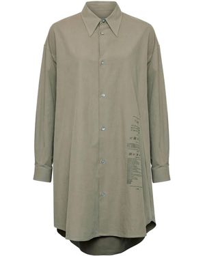 MM6 by Maison Margiela Cotton Poplin Shirt Dress - Grey
