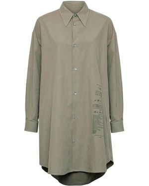 MM6 by Maison Martin Margiela Hemdkleid Aus Popeline - Grau