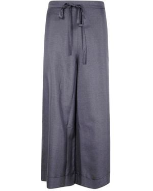 Daniela Gregis Seidenhose mit Kordelzug - Blau